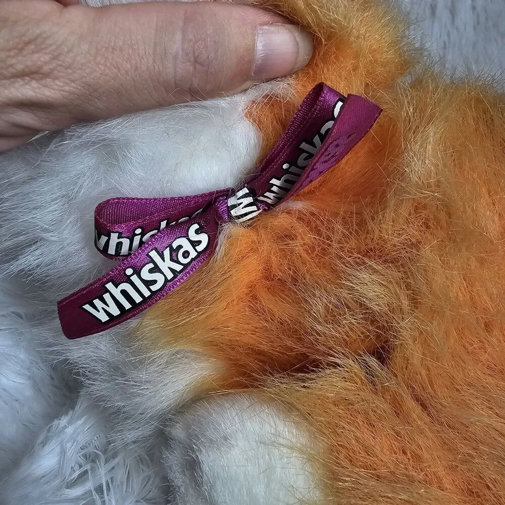 Gund Chuck Whiskas Kitty Cat Plush Orange White Yellow Eyes Advertising 16